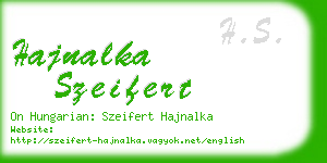 hajnalka szeifert business card